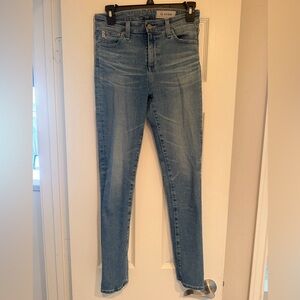 Ag Light Blue Skinny Jeans, High Rise Waist Size 26